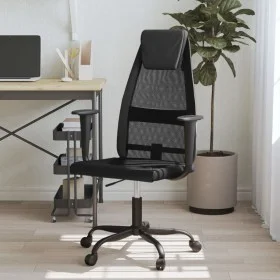 Office chair adjustable height mesh fabric and black PE leather by vidaXL, Office chairs - Ref: Foro24-353023, Price: 80,60 €...