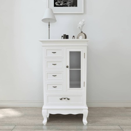 Furniture with 5 drawers and 2 shelves white by vidaXL, Drawers - Ref: Foro24-241150, Price: 187,84 €, Discount: %