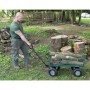 Draper Tools Carro de jardín malla de acero verde negro