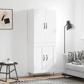 Hohes weißes Sperrholz-Sideboard 69,5 x 34 x 180 cm von vidaXL, Sideboards - Ref: Foro24-3198073, Preis: 172,80 €, Rabatt: %