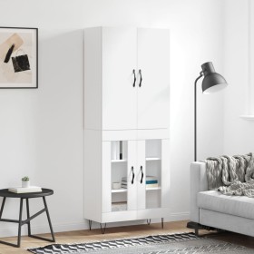 Tall white plywood sideboard 69.5x34x180 cm by vidaXL, Sideboards - Ref: Foro24-3198065, Price: 165,54 €, Discount: %