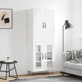 Tall white plywood sideboard 69.5x34x180 cm by vidaXL, Sideboards - Ref: Foro24-3198065, Price: 156,33 €, Discount: %