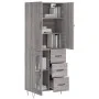 High sideboard sonoma gray plywood 69.5x34x180 cm by vidaXL, Sideboards - Ref: Foro24-3198103, Price: 162,56 €, Discount: %