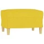 3-seater sofa with light yellow fabric stool 180 cm by vidaXL, Sofas - Ref: Foro24-3201006, Price: 283,43 €, Discount: %