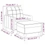 Cremefarbener Kunstledersessel mit Hocker 60 cm von vidaXL, Sofas - Ref: Foro24-3201010, Preis: 197,02 €, Rabatt: %