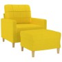 Armchair with stool light yellow fabric 60 cm by vidaXL, Sofas - Ref: Foro24-3200998, Price: 186,55 €, Discount: %