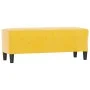 Gelbe Samtbank 100x35x41 cm von vidaXL, Banken - Ref: Foro24-349427, Preis: 61,08 €, Rabatt: %