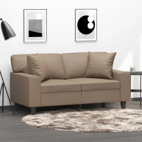 Decorative cushions 2 pcs cappuccino synthetic leather 40x40 cm by vidaXL, Cushions - Ref: Foro24-349484, Price: 28,57 €, Dis...