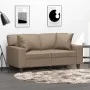 Decorative cushions 2 pcs cappuccino synthetic leather 40x40 cm by vidaXL, Cushions - Ref: Foro24-349484, Price: 28,57 €, Dis...