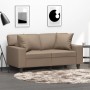 Dekokissen 2 Stück Cappuccino Kunstleder 40x40 cm von vidaXL, Kissen - Ref: Foro24-349484, Preis: 29,16 €, Rabatt: %