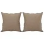 Decorative cushions 2 pcs cappuccino synthetic leather 40x40 cm by vidaXL, Cushions - Ref: Foro24-349484, Price: 28,57 €, Dis...