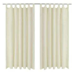 2 cortinas micro-satinadas con trabillas 140 x 175 cm de vidaXL, Cortinas y visillos - Ref: Foro24-130356, Precio: 29,80 €, D...