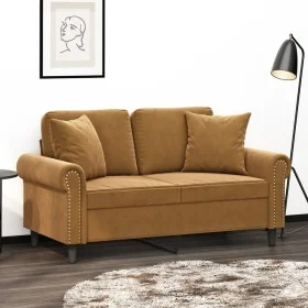 Dekokissen 2 Stück brauner Samt 40x40 cm von vidaXL, Kissen - Ref: Foro24-349492, Preis: 19,11 €, Rabatt: %
