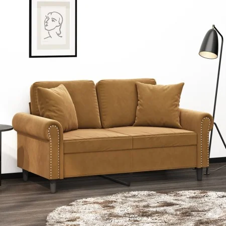 Dekokissen 2 Stück brauner Samt 40x40 cm von vidaXL, Kissen - Ref: Foro24-349492, Preis: 19,20 €, Rabatt: %
