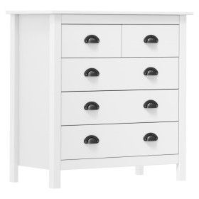 Hill Nachttisch aus massivem weißem Kiefernholz 79x40x80 cm von vidaXL, Sideboards - Ref: Foro24-288916, Preis: 165,26 €, Rab...