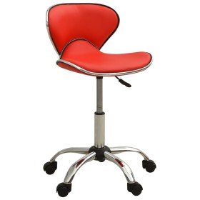 Silla de oficina de cuero sintético rojo Silla de oficina de cuero sintético rojo