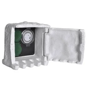 Synthetic stone garden socket with timer by vidaXL, wall sockets - Ref: Foro24-41230, Price: 54,92 €, Discount: %