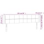 Kopfteil aus schwarzem Samt mit LED 203x16x78/88 cm von vidaXL, Kopf- und Fußteile - Ref: Foro24-3123304, Preis: 90,88 €, Rab...