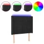 Black velvet headboard with LED 103x16x118/128 cm by vidaXL, Headboards and footboards - Ref: Foro24-3124092, Price: 94,56 €,...