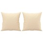 Decorative cushions 2 pcs cream fabric 40x40 cm by vidaXL, Cushions - Ref: Foro24-349473, Price: 19,08 €, Discount: %
