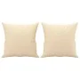 Decorative cushions 2 pcs cream fabric 40x40 cm by vidaXL, Cushions - Ref: Foro24-349473, Price: 18,63 €, Discount: %