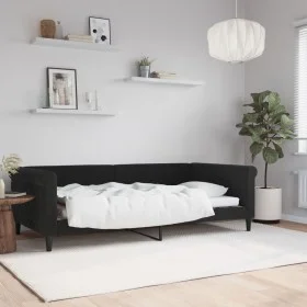 Schlafsofa aus schwarzem Samt, 100 x 200 cm von vidaXL, Betten und Lattenroste - Ref: Foro24-354255, Preis: 195,71 €, Rabatt: %