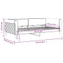 Schlafsofa aus schwarzem Samt, 100 x 200 cm von vidaXL, Betten und Lattenroste - Ref: Foro24-354255, Preis: 212,49 €, Rabatt: %