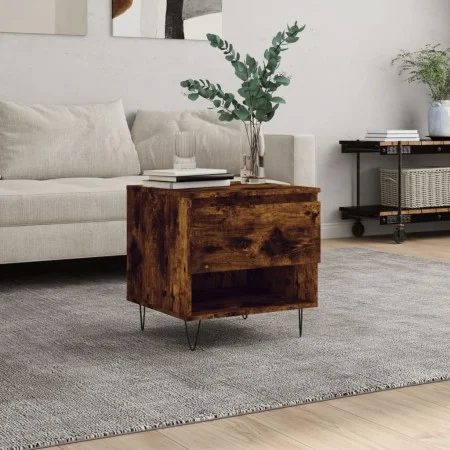 Smoked oak engineered wood coffee table 50x46x50 cm by vidaXL, Coffee table - Ref: Foro24-830918, Price: 35,62 €, Discount: %