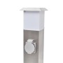Säule mit Gartensteckdosen mit Edelstahllampe von vidaXL, Steckdosen - Ref: Foro24-41238, Preis: 45,23 €, Rabatt: %