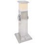 Säule mit Gartensteckdosen mit Edelstahllampe von vidaXL, Steckdosen - Ref: Foro24-41238, Preis: 45,23 €, Rabatt: %