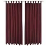2 burgunderfarbene Mikrosatin-Vorhänge mit Schlaufen, 140 x 175 cm. von vidaXL, Vorhänge und Gardinen - Ref: Foro24-130362, P...