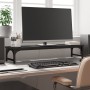 Black engineered wood display stand 85x23x15.5 cm by vidaXL, Computer bases and risers - Ref: Foro24-834005, Price: 29,95 €, ...