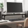 Black engineered wood display stand 85x23x15.5 cm by vidaXL, Computer bases and risers - Ref: Foro24-834005, Price: 29,54 €, ...