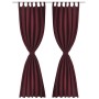 2 burgunderfarbene Mikrosatin-Vorhänge mit Schlaufen, 140 x 175 cm. von vidaXL, Vorhänge und Gardinen - Ref: Foro24-130362, P...