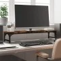 Engineered wood screen support smoked oak 85x23x15.5 cm by vidaXL, Computer bases and risers - Ref: Foro24-834007, Price: 29,...
