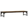 Engineered wood screen support smoked oak 85x23x15.5 cm by vidaXL, Computer bases and risers - Ref: Foro24-834007, Price: 29,...