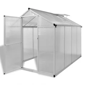 Verstärktes Aluminium-Gewächshaus mit Grundrahmen 4,6 m² von vidaXL, Gewächshäuser - Ref: Foro24-41317, Preis: 455,03 €, Raba...