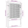 Puerta de jardín de malla de acero galvanizado, 100 x 75 cm