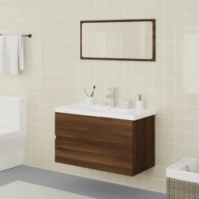 Set de muebles de baño madera contrachapada marrón roble de vidaXL, Muebles de baño - Ref: Foro24-3120350, Precio: 195,25 €, ...