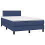 Box spring bed with blue fabric mattress 120x200 cm by vidaXL, Beds and slatted bases - Ref: Foro24-3139967, Price: 382,92 €,...
