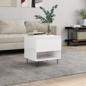 Engineered wood glossy white coffee table 50x46x50 cm by vidaXL, Coffee table - Ref: Foro24-830912, Price: 38,34 €, Discount: %