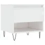 Mesa de centro madera de ingeniería blanco brillo 50x46x50 cm de vidaXL, Mesas de centro - Ref: Foro24-830912, Precio: 38,34 ...