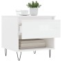Couchtisch aus Holzwerkstoff glänzend weiß 50x46x50 cm von vidaXL, Couchtisch - Ref: Foro24-830912, Preis: 38,68 €, Rabatt: %