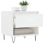 Mesa de centro madera de ingeniería blanco brillo 50x46x50 cm de vidaXL, Mesas de centro - Ref: Foro24-830912, Precio: 38,34 ...