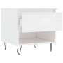 Couchtisch aus Holzwerkstoff glänzend weiß 50x46x50 cm von vidaXL, Couchtisch - Ref: Foro24-830912, Preis: 38,68 €, Rabatt: %