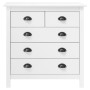 Hill Nachttisch aus massivem weißem Kiefernholz 79x40x80 cm von vidaXL, Sideboards - Ref: Foro24-288916, Preis: 165,26 €, Rab...