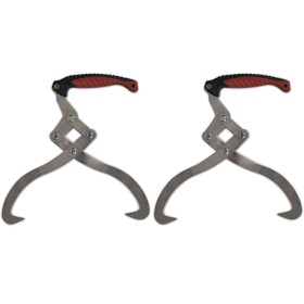 Pinzas de troncos de madera con mango TPR 2 unidades