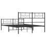 Estructura de cama cabecero y estribo metal negro 140x200 cm de vidaXL, Camas y somieres - Ref: Foro24-355286, Precio: 113,79...