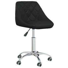 Silla de comedor giratoria cuero sintético negro Silla de comedor giratoria cuero sintético negro