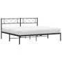 Bed frame with black metal headboard 183x213 cm by vidaXL, Beds and slatted bases - Ref: Foro24-372282, Price: 97,61 €, Disco...